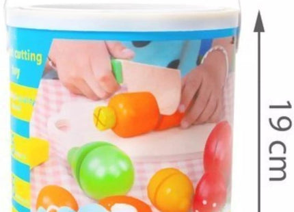 Kruzzel houten snijset groente en fruit 14 stuks in emmer - foto 7