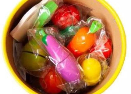 Kruzzel houten snijset groente en fruit 14 stuks in emmer - foto 4