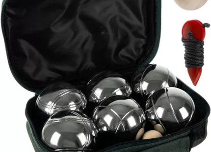 Kruzzel jeu de boules set met 6 chromen ballen en draagtas