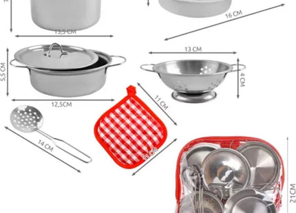 Kruzzel - Kinder Kookset - 13 - Delige Set - Metaal - Creativiteit Stimulerend - MBDeals.nl