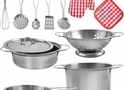 Kruzzel - Kinder Kookset - 13 - Delige Set - Metaal - Creativiteit Stimulerend - MBDeals.nl