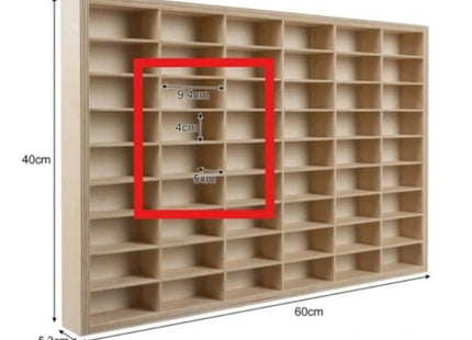 Kruzzel - Modelauto Kast - Ruimte voor 54 Auto's - Houten Constructie - Verwijderbare Tussenwanden - MBDeals.nl