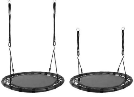 Kruzzel - Nestschommel - 1 Meter Diameter - 150 KG Belasting - Zwart - MBDeals.nl