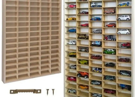 Kruzzel - Speelgoedauto Plank - Houten Constructie - Verwijderbare Tussenwanden - Incl. Bevestigingsmateriaal - MBDeals.nl