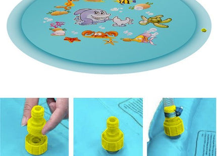 Kruzzel waterspeelmat 150 cm met fonteineffect voor kinderen, zeethema - foto 3
