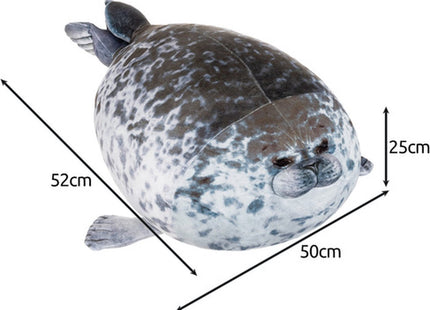 Kruzzel - Zeehond Knuffel - 60 Cm Lengte - Zacht Pluche Buitenkant - Hoogwaardig Polyester Vulling - MBDeals.nl