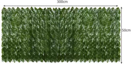 Kunsthaag hedera 300 x 50 cm groen, 5 panelen met 100 kabelbinders - MBDeals.nl
