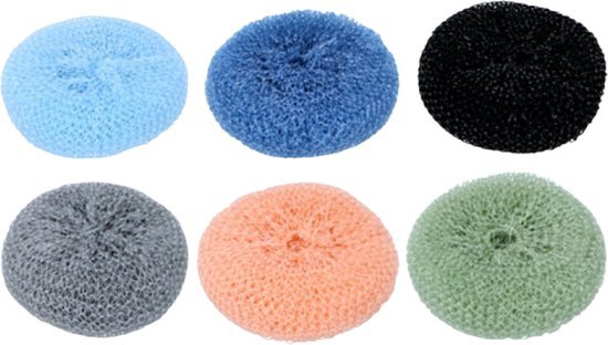 Lifetime Clean - Pannenspons Nylon - Ø8,5x3 cm - 6 Kleuren - Duurzaam en Krasvrij - MBDeals.nl