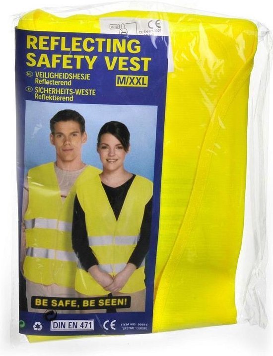 Lifetime - Veiligheidsvest - Geel - Polyester - One Size - MBDeals.nl