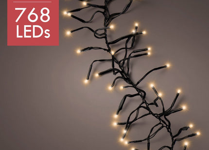 Lumineo - Cluster lights 768 LED - 6m - Classic warm wit - Voor binnen & buiten - MBDeals.nl