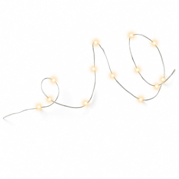 Lumineo micro kerstverlichting op batterij, 60 leds warm wit, 295 cm - MBDeals.nl