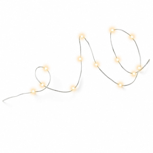 Lumineo micro kerstverlichting op batterij, 60 leds warm wit, 295 cm - MBDeals.nl