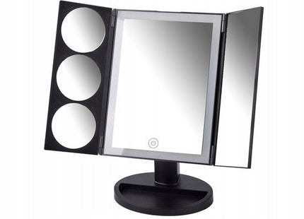 Make up spiegel met LED verlichting en 3x, 5x en 10x vergroting, zwart - foto 3