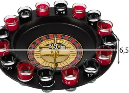 Malatec - Alcohol Roulette Spel - Met 16 Glazen - Vanaf 18 Jaar - Afmetingen 29 X 6.5 Cm - MBDeals.nl
