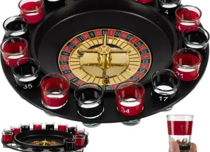 Malatec - Alcohol Roulette Spel - Met 16 Glazen - Vanaf 18 Jaar - Afmetingen 29 X 6.5 Cm - MBDeals.nl