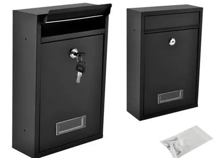 Malatec - Brievenbus - Zwart - 2 Sleutels - Bevestigingsklep Inbegrepen - MBDeals.nl