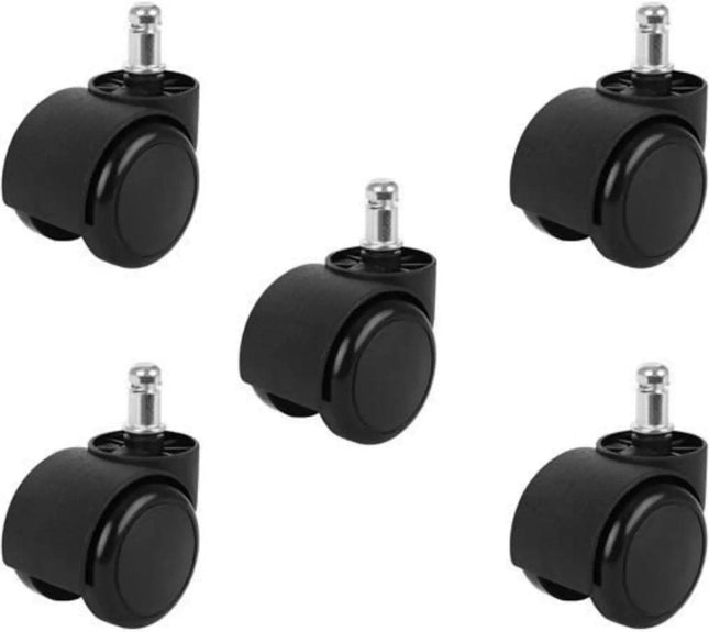 Malatec - Bureaustoelwielen - 5 Stuks - Diameter van 11 Mm - Bescherming van Vloeren - MBDeals.nl