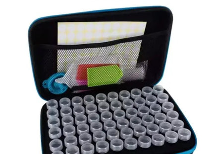 Malatec - Diamond Painting Opbergdoos - 60 Schroefdop Potjes - Inclusief Stickers - Sorteerdoos - MBDeals.nl