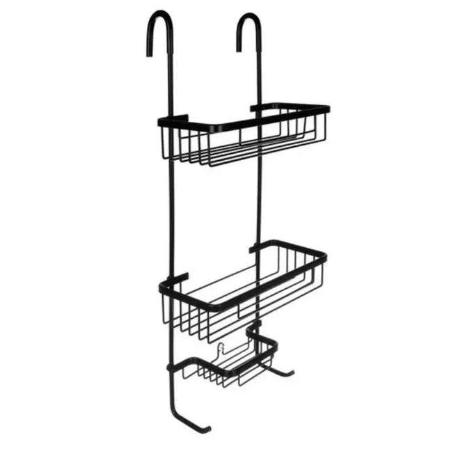 Malatec - Doucherek - 3 Lagen - Zuignapbevestiging - Zwart - MBDeals.nl