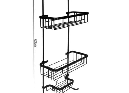 Malatec - Doucherek - 3 Lagen - Zuignapbevestiging - Zwart - MBDeals.nl