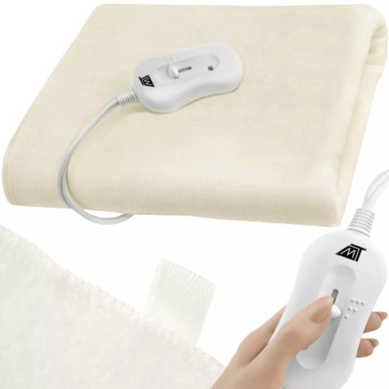 Malatec – Elektrisch Onderdeken – 3 Warmte - Niveaus – Makkelijk te Wassen – Handig in Gebruik - MBDeals.nl