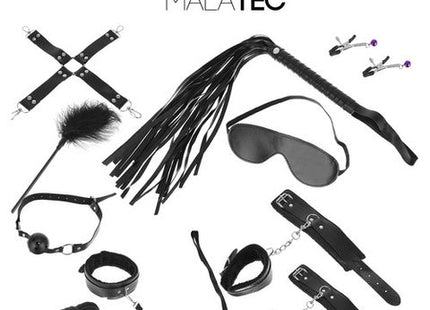 Malatec - Erotische Accessoires - 12 Elementen - Zwart - BDSM - MBDeals.nl