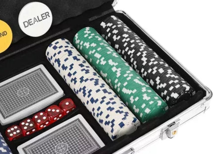 Malatec - Poker Set 300 Chips - Aluminium Koffer - Inclusief Speelmat - 10 g Chips - MBDeals.nl