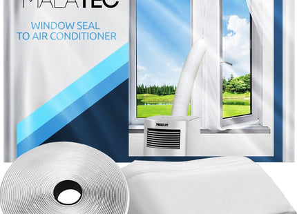 Malatec - Raamafdichtingskit - Omtrek 400 Cm - Zelfklevend Klittenband - Voor Mobiele Airco - MBDeals.nl