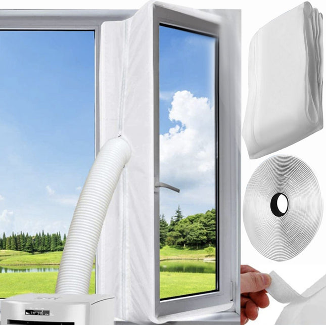 Malatec - Raamafdichtingskit - Omtrek 400 Cm - Zelfklevend Klittenband - Voor Mobiele Airco - MBDeals.nl