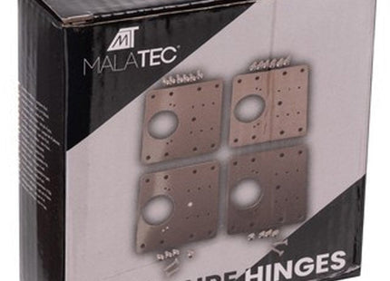 Malatec - Scharnier Reparatie Plaat - Inclusief 20 Schroeven - 4 Stuks - Metaal - Afmetingen 9x9cm - MBDeals.nl