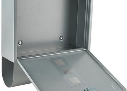 Malatec - Wand Brievenbus - Zilvergrijs - RVS - Inclusief Bevestigingselementen & 2 Sleutels - MBDeals.nl