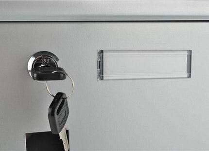 Malatec - Wand Brievenbus - Zilvergrijs - RVS - Inclusief Bevestigingselementen & 2 Sleutels - MBDeals.nl