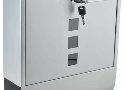 Malatec - Wand Brievenbus - Zilvergrijs - RVS - Inclusief Bevestigingselementen & 2 Sleutels - MBDeals.nl