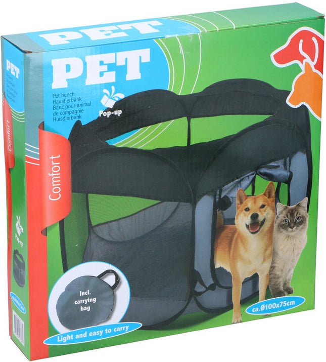 Maxxpro - Opvouwbare Bench Bench - Opvouwbaar - Voor Honden en Katten - Mesh Panelen - Zwart - MBDeals.nl