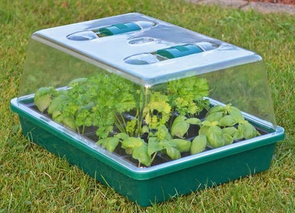 Mini broeikas transparant met ventilatieopening, 35 x 25 x 19 cm - MBDeals.nl