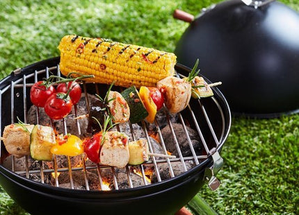 Mini kogelbarbecue op houtskool met deksel, rooster 29 cm, zwart - foto 4