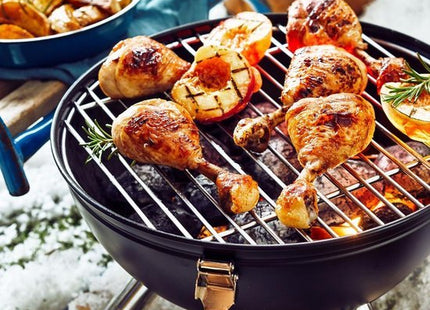 Mini kogelbarbecue op houtskool met deksel, rooster 29 cm, zwart - foto 5