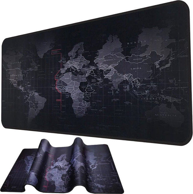 Muismat - Bureau onderlegger - Gaming Mousepad XXL - Game Muismat - Onderlegger - Grote Muismat - Anti Slip muismat - Desktop Mat - Wereldkaart - 90 x 40 CM - MBDeals.nl