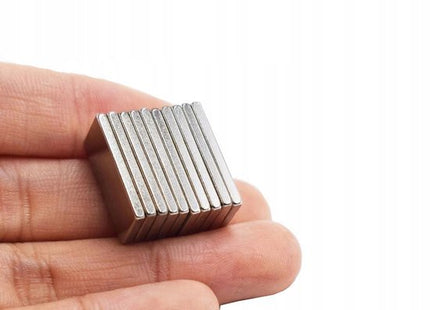 Neodymium magneten N50 rechthoekig 10 x 5 x 1,5 mm, set van 10 stuks - foto 2