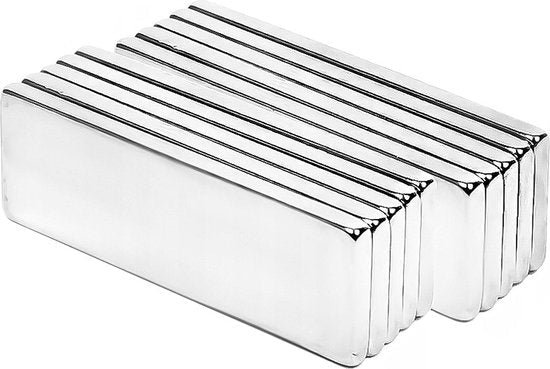 Neodymium magneten N50 rechthoekig 10 x 5 x 1,5 mm, set van 10 stuks