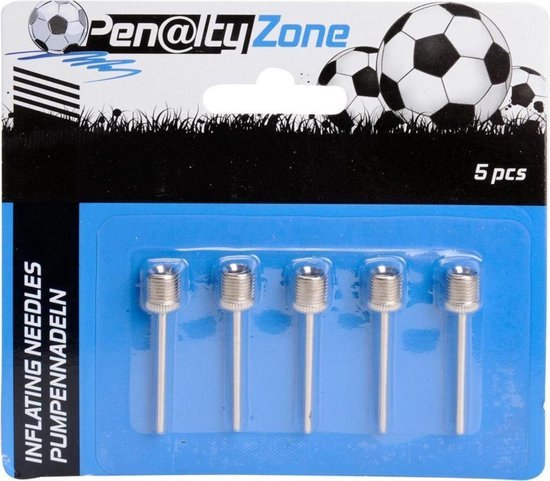 Penalty Zone - Ballenpomp Naalden - 5 Stuks - Zilver - Metaal - MBDeals.nl