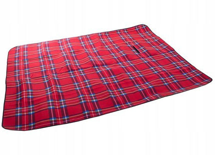 Picknickkleed 200 x 150 cm met grote rode ruit en waterdichte onderkant - foto 8