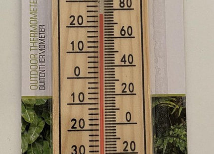 Pro Garden – Thermometer – Hout – Geschikt voor Binnen - en Buitengebruik - MBDeals.nl