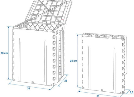 ProPlus - Opvouwbare Afvalbak - 35L Inhoud - Ruimtebesparend - Ideaal voor Camping en Reizen - MBDeals.nl