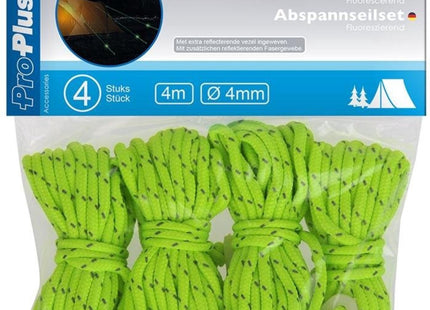 ProPlus - Scheerlijn - Glow in The Dark Scheerlijnspanners - Ø 4mm x 4 meter - Set van 4 - MBDeals.nl