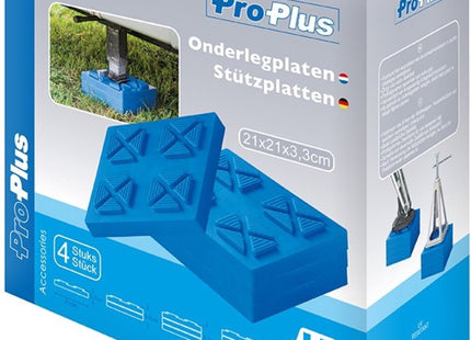 ProPlus - Stapelbare Onderlegplaten - Set van 4 - UV - bestendig - Extra Grip - MBDeals.nl