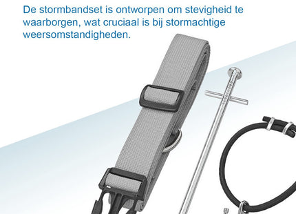 ProPlus - Stormbandset - Set van 2 - Inclusief Tentharingen - Geschikt voor Caravan - en Camperluifels - MBDeals.nl