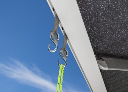 ProPlus - Tentrail Hangers met S - haak - Set van 6 - Ø 5 - 8 mm - Staal - Grijs - MBDeals.nl