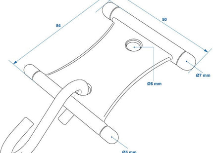 ProPlus - Tentrail Hangers met S - haak - Set van 6 - Ø 5 - 8 mm - Staal - Grijs - MBDeals.nl