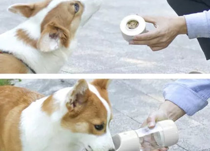 Purlov drinkfles voor honden met kom en voervak (200 ml water, wit) - foto 7